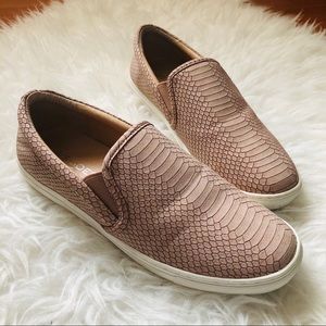 J/SLIDES Snakeskin-embossed sneakers